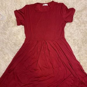 Weintee Shirred Waist Midi Dress with Pockets